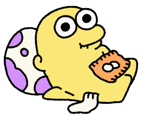 Dinosaur Eating Sticker