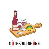 CotesDuRhoneWines vino wien sharing vin Sticker