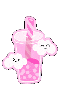 Bubble Tea Drinking Sticker by Ivo Adventures