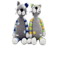 makuka happy cats handmade toys Sticker