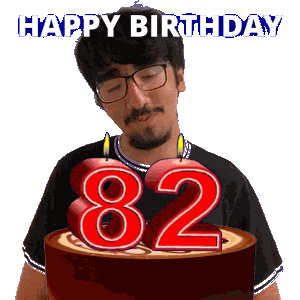 82 Birthday Sticker