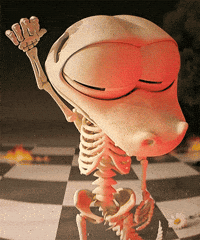 Skeleton Standing GIF