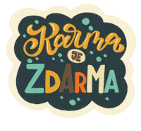 Lettering Karma Sticker
