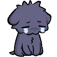 Sad Dog Sticker