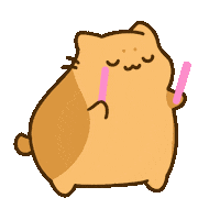 Excited Cat Sticker by Bichi Mao