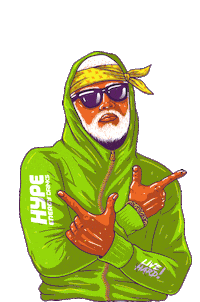 energy hype Sticker