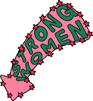 Strong Woman Women Sticker by Poppy Deyes
