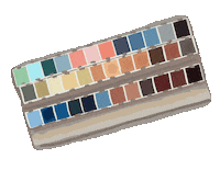 cafeinacoli painting paint palette watercolors Sticker