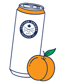 Cheers Peach Sticker by CottageSprings