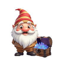 Crystals Cute Gnome Sticker