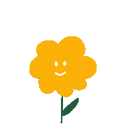 organe_k smile flower organek Sticker