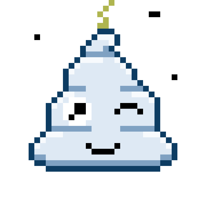 Pixel Shitting Sticker by Poopies.io