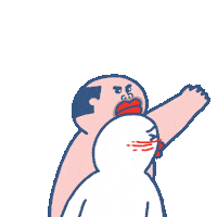 Angry Slap Sticker by SOWINGHONG