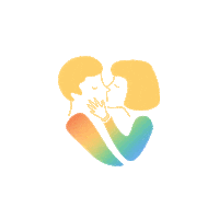 Gay Love Sticker by Bond Touch Official
