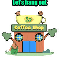 Meet Up Coffee Shop Sticker