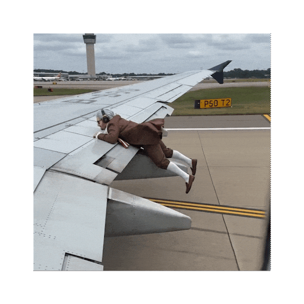 Traveling Taking Off Sticker