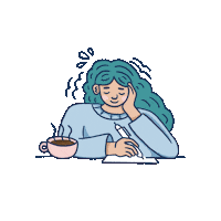 savannasteffens girl coffee artist cafe Sticker