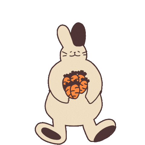 Happy Bunny Sticker by Tseng-tou Design