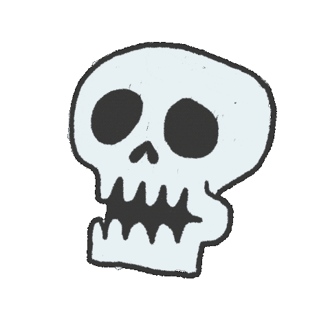 kindagreat giphyupload laughing skull skeleton Sticker