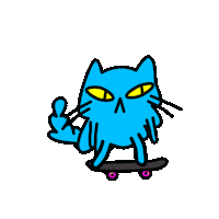 No Comply Cool Cat Sticker