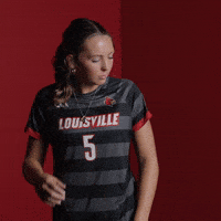 Womens Soccer Hair Flip GIF by Louisville Cardinals