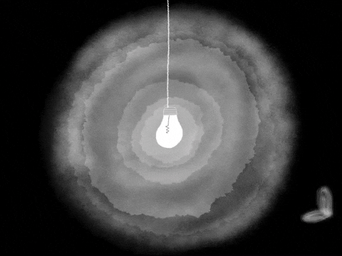 Lightbulb Moth GIF by Barbara Pozzi