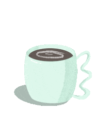 Illustration Cafe Sticker