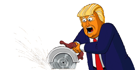 angry donald trump Sticker by Our Cartoon President