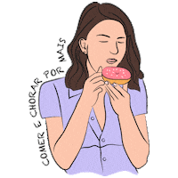 Girl Eat Sticker
