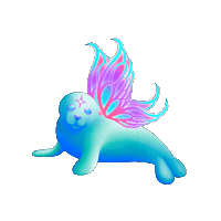 Fantasy Seal Sticker by Deep Space Violet