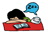 Tired Sleeping Girl Sticker
