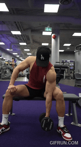 BamBamDoubleBB giphyupload concentration curl GIF