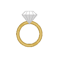 Letspartychica wedding ring engagement proposal Sticker