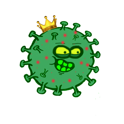 Virus Bacteria Sticker by Rosarioplus