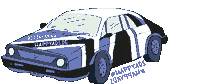 druckundwertecreatives fire car speed delorean Sticker