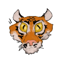 Angry Tiger Sticker