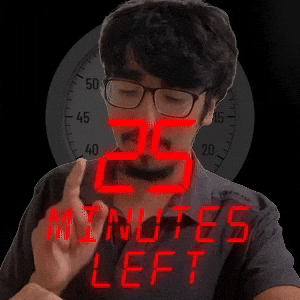 25 minutes left