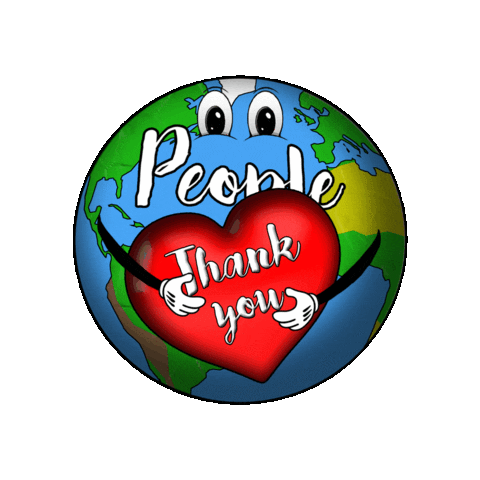 PeopleAre giphygifmaker thank you earth erde Sticker