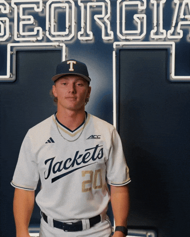 Georgia Tech Baseball GIF by Georgia Tech Yellow Jackets
