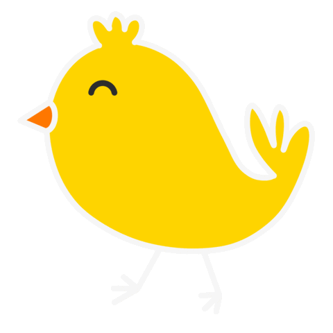 Bird Chicken Sticker by PokaDesign