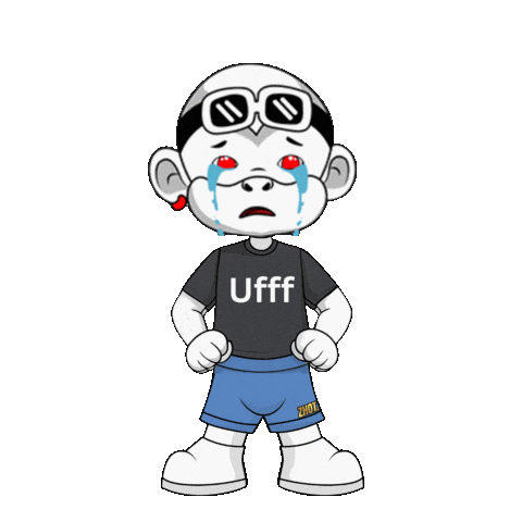 Uf White Monkey Sticker by Zhot