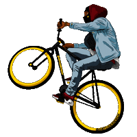 dirtyjokedesign bike fixie caballito dirtyjokedesign Sticker