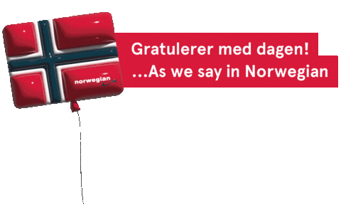 17Mai Gratulerer Sticker by Norwegian Airlines