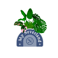 enterneverland leaf leaves houseplant neverland Sticker