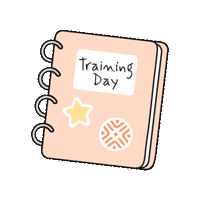 Training Notebook Sticker by Everlash