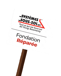 QuebecSousSol fondation soussol systemessoussol Sticker