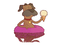 Ice Cream Dog Sticker by doodledo