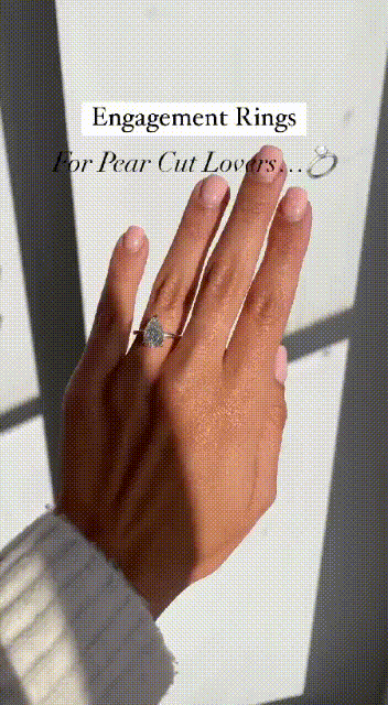 ShivShambuDiamonds giphyupload bold pear shape diamond pear cut engagement ring GIF