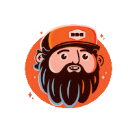 Aaron Draplin Bear Sticker by The Creative Pain