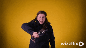 Wizzflix_ yellow wine good job move GIF